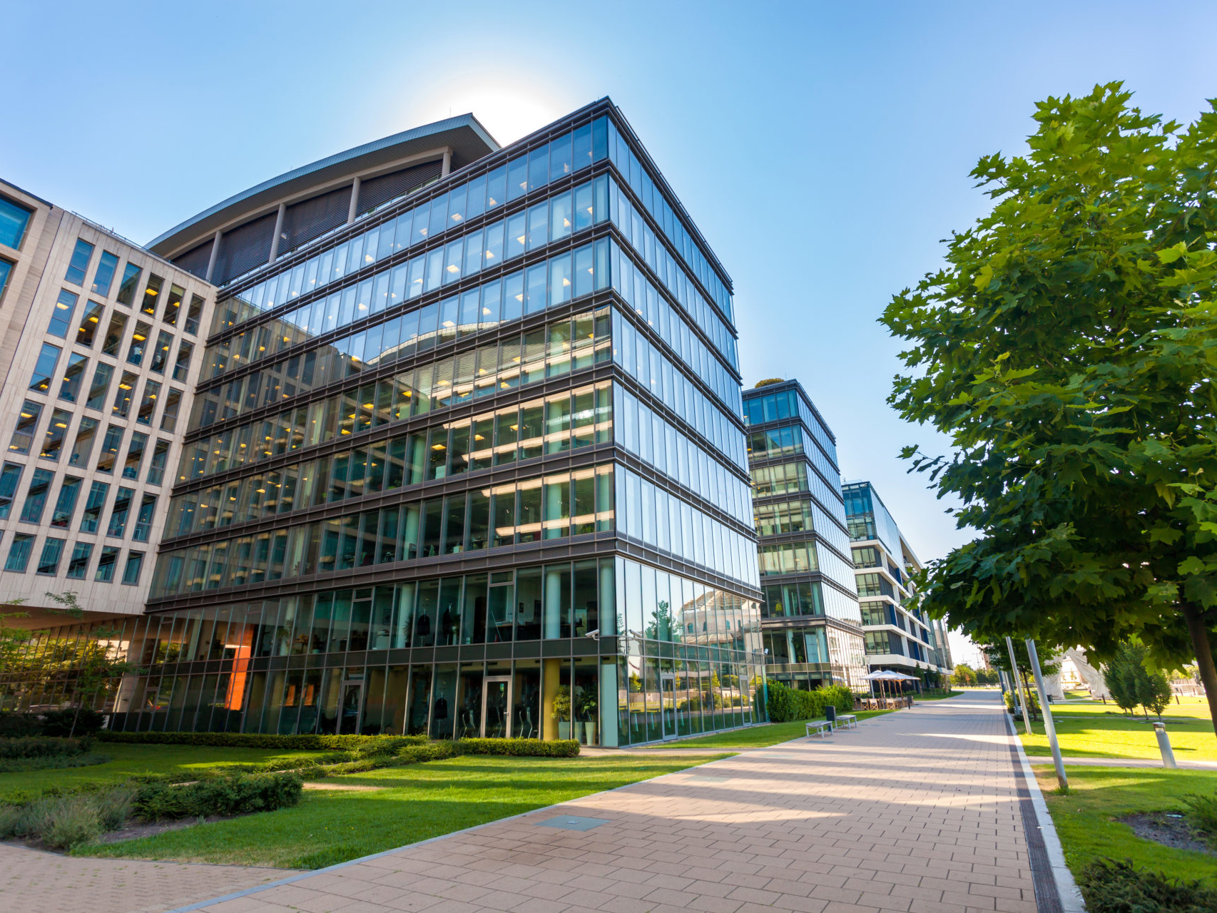 Glass Office Buildings