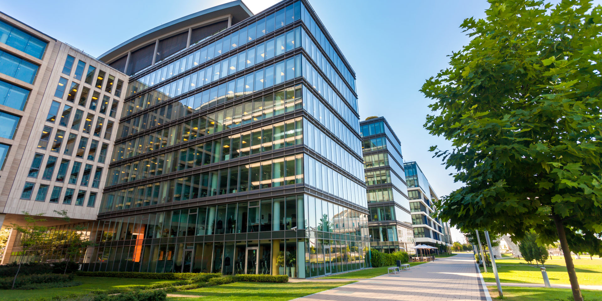 Glass Office Buildings