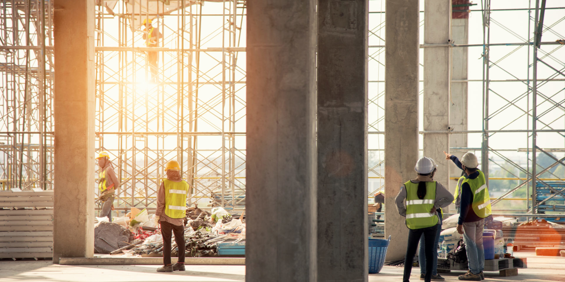 Group Of Construction Engineer Team In Standard Safety Uniform